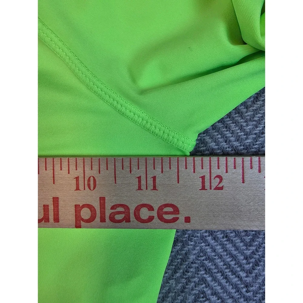 Lands End Boys Long Sleeve Rash Guard Neon Lime Green Swim Shirt 4T RN168874